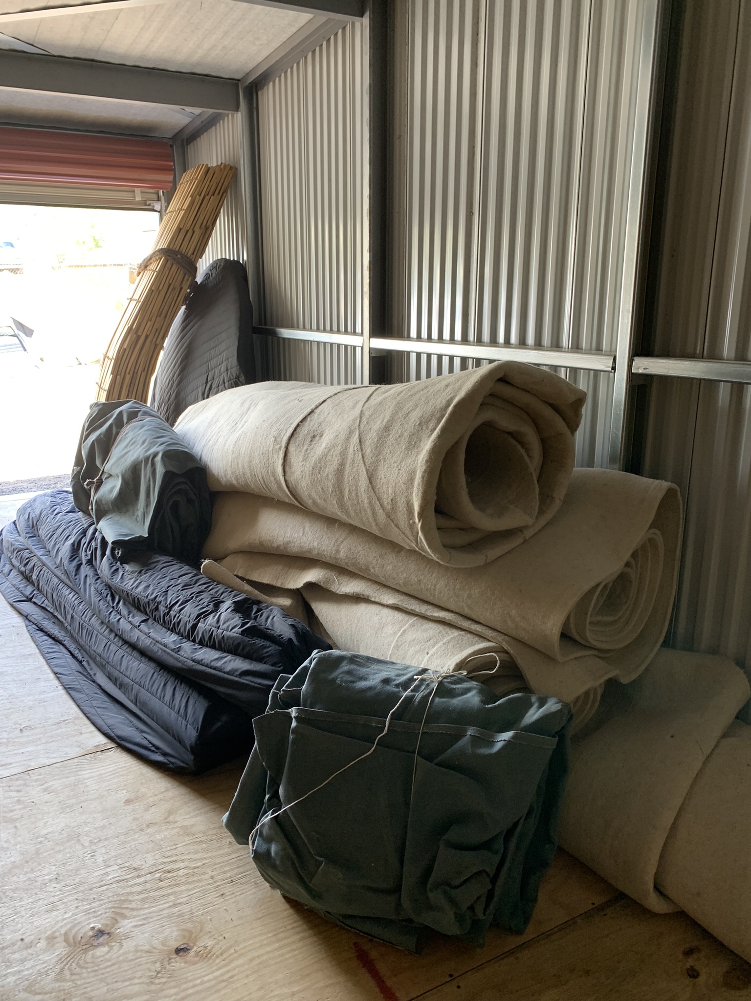 Mongolian yurt in shipping container